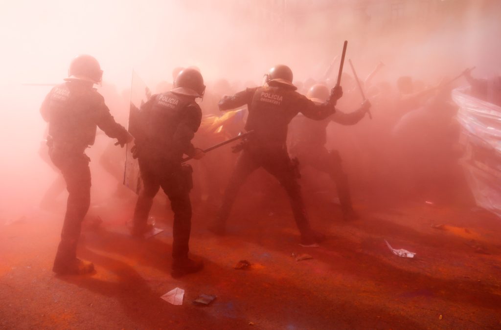 Catalonia Independence demonstration, Barcelona, 2019.